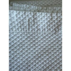 Restoration Hardware White Diamond Fabric Shower Curtain Ivory Classic Cotton